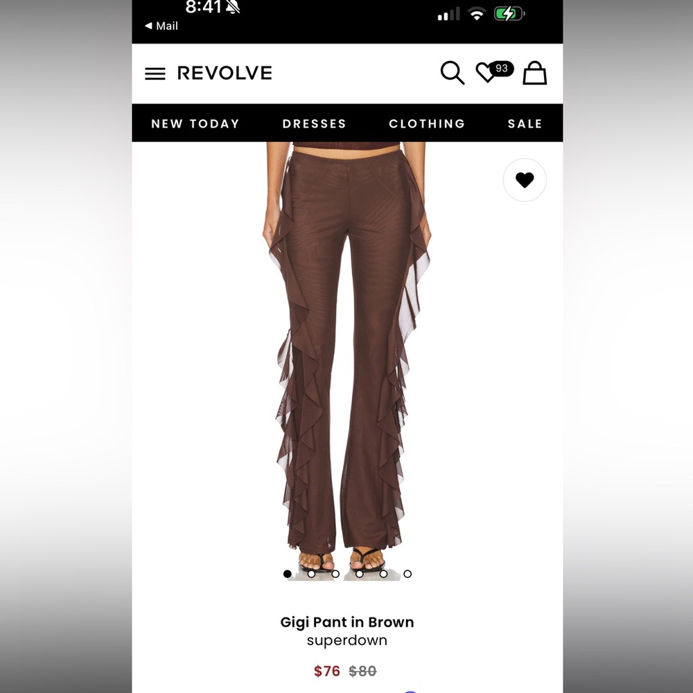 Superdown Brown Fringe Flare Pants